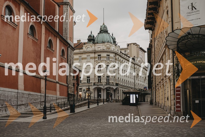 Prazna Ljubljana v času novega korona virusa covid-19