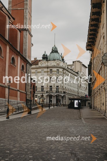Prazna Ljubljana v času novega korona virusa covid-19