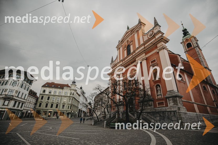 Prazna Ljubljana v času novega korona virusa covid-19