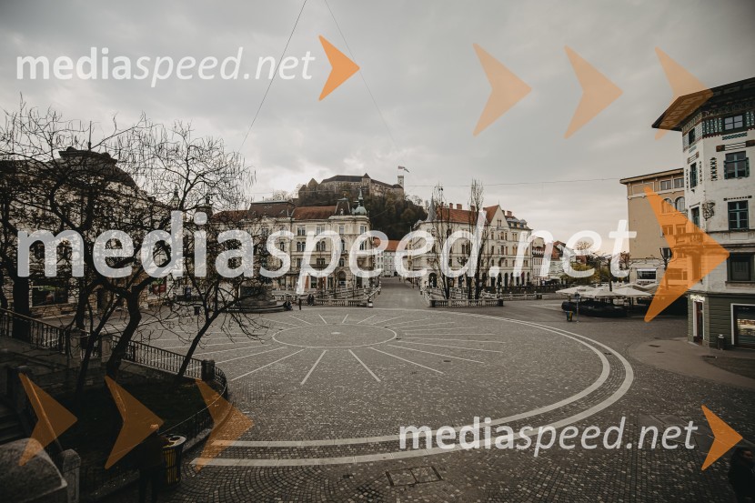 Prazna Ljubljana v času novega korona virusa covid-19