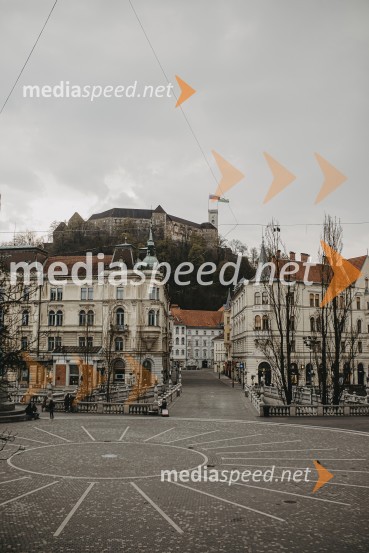 Prazna Ljubljana v času novega korona virusa covid-19