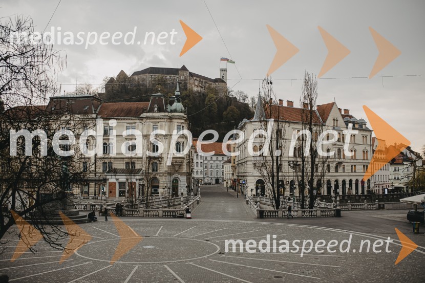 Prazna Ljubljana v času novega korona virusa covid-19