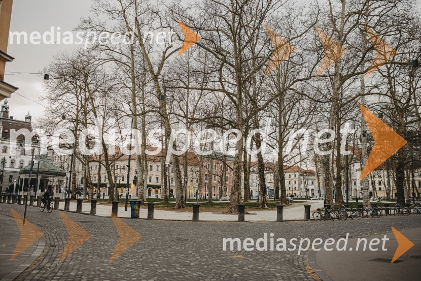 Prazna Ljubljana v času novega korona virusa covid-19