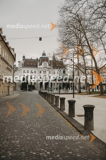 Prazna Ljubljana v času novega korona virusa covid-19