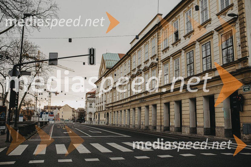 Prazna Ljubljana v času novega korona virusa covid-19