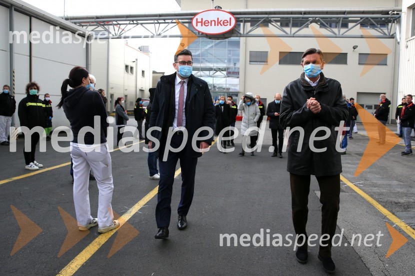  Christof  Vollstedt, direktor Henkel Maribor;  Borut Pahor, predsednik Republike SlovenijePahor obiskal Henkel Maribor