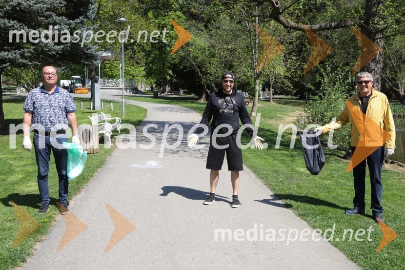  Boris Rošker, glasbenik;  Marko Soršak-Soki, bobnar, skupina Elvis Jackson;  Rudi Šantl, pevecZnani Mariborčani obeležili Svetovni dan Zemlje