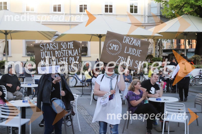 Protivladni protest na kolesih v Mariboru