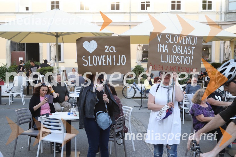 Protivladni protest na kolesih v Mariboru