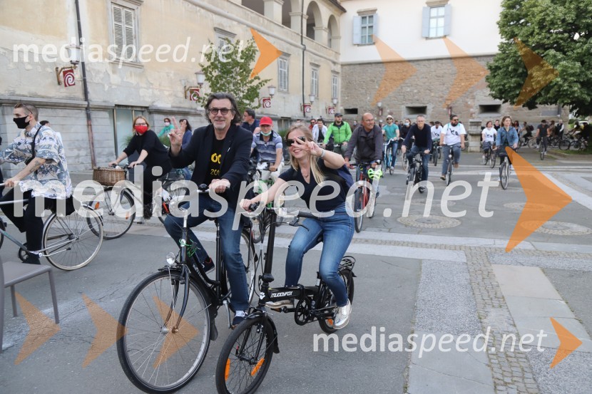 Protivladni protest na kolesih v Mariboru