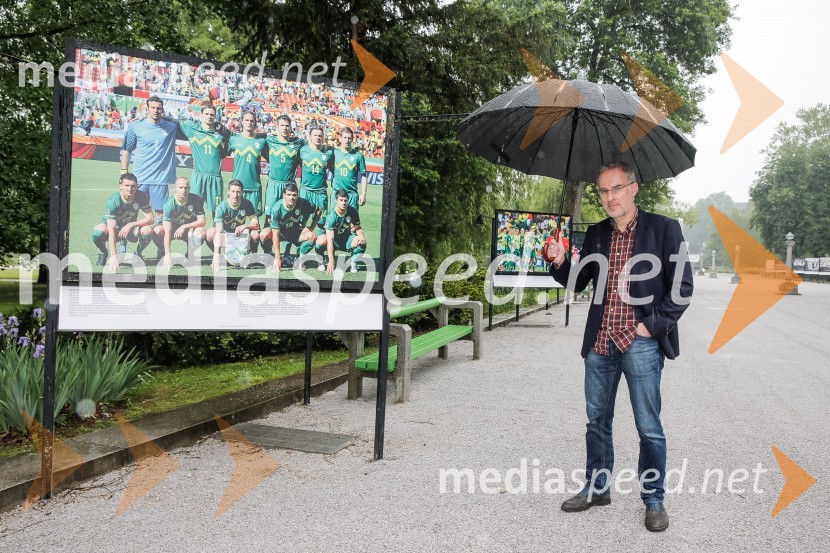  Igor Evgen Bergant, novinar in TV voditelj100 let Nogometne zveze Slovenije, otvoritev razstave