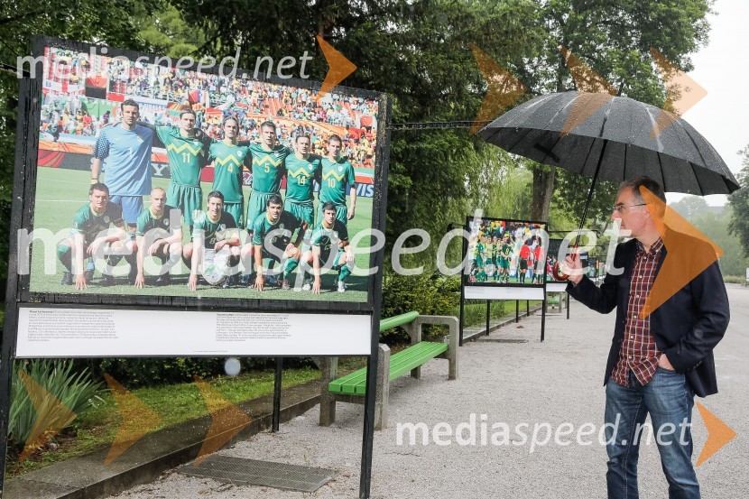  Igor Evgen Bergant, novinar in TV voditelj100 let Nogometne zveze Slovenije, otvoritev razstave