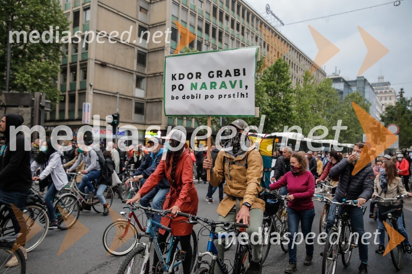 Tretji protivladni protest v Ljubljani