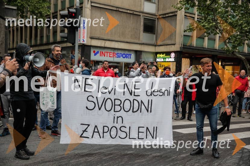 Tretji protivladni protest v Ljubljani