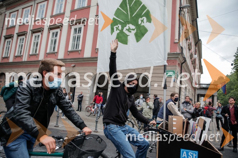 Tretji protivladni protest v Ljubljani