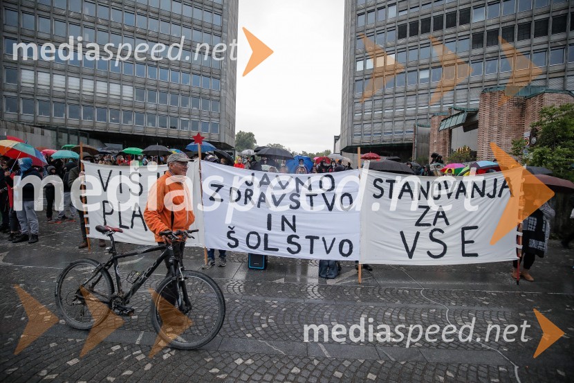 Tretji protivladni protest v Ljubljani