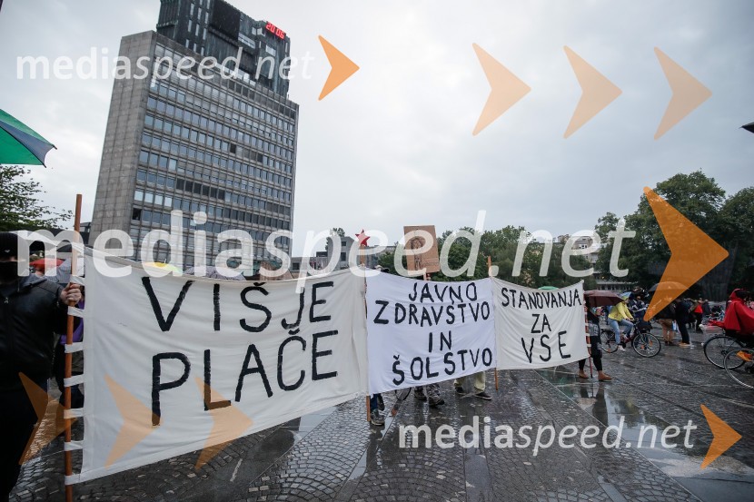 Tretji protivladni protest v Ljubljani