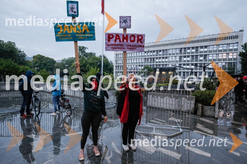 Tretji protivladni protest v Ljubljani