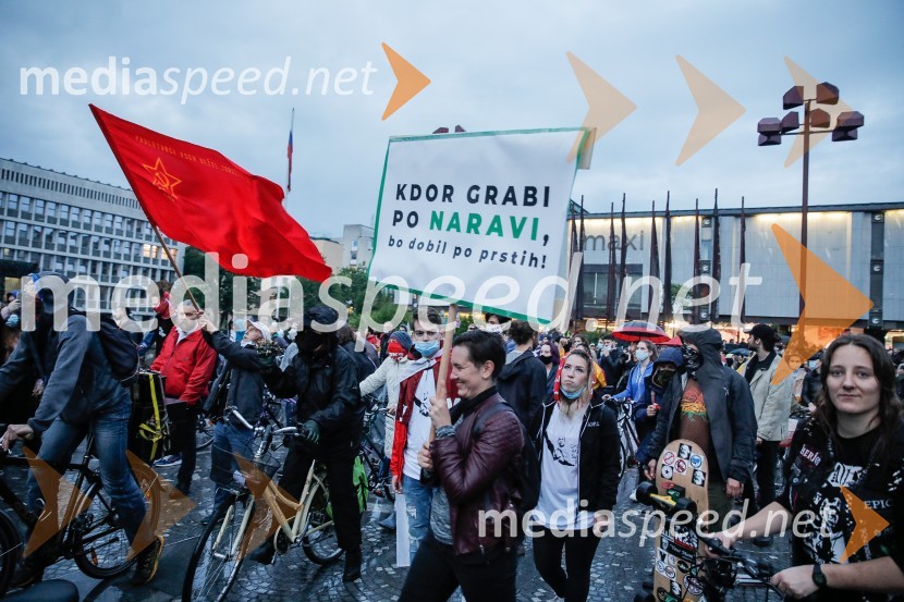 Tretji protivladni protest v Ljubljani