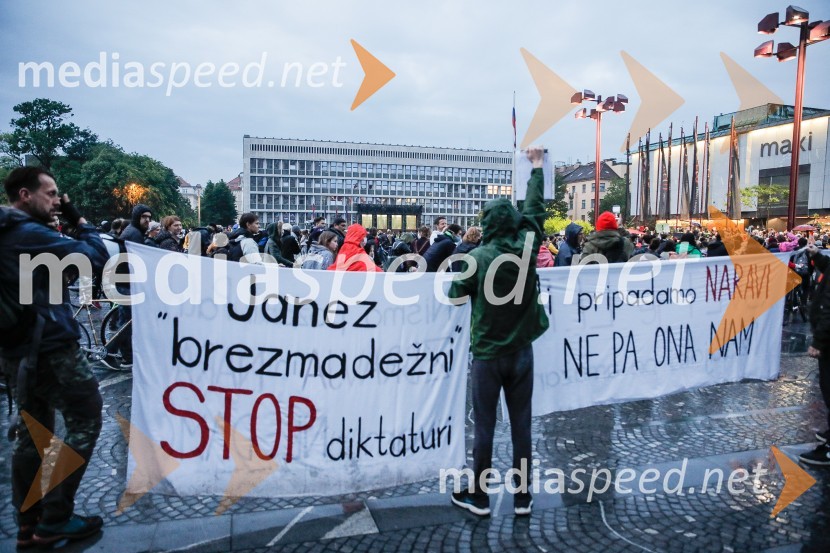 Tretji protivladni protest v Ljubljani