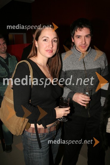 Eva Hren, nekdanja članica skupine Katrinas in Miha Meglič, kitarist skupine Avia bandKatrinas, promocija CD-ja Na prepihu sanj