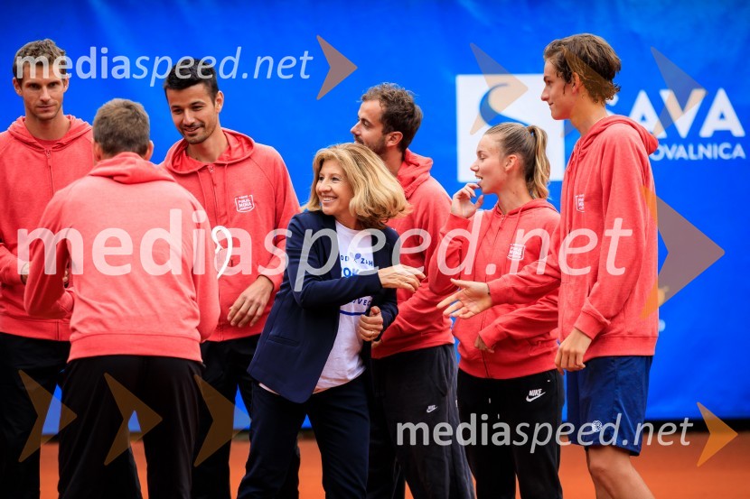  Blaž  Rola, teniški igralec;  Mike Urbanija, teniški igralec;  Mima  Jaušovec, nekdanja slovenska tenisačica;  Nik  Razboršek, teniški igralec;  Pia Čuk, teniška igralka;  Bor Artnak, teniški igralecBlaž Rola in Bor Artnak, zmagovalca pokala Mime Jaušovec