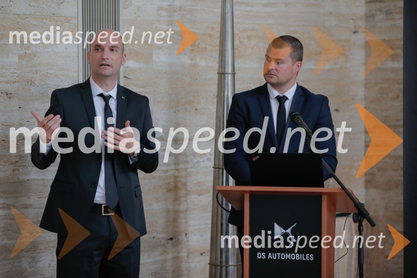  Peter Horvat, direktor LPP d.o.o.;  Rok Marolt, produktni vodja znamke Citroen in DS SlovenijaPredstavitev DS7 Crossback in DS3 Crossback