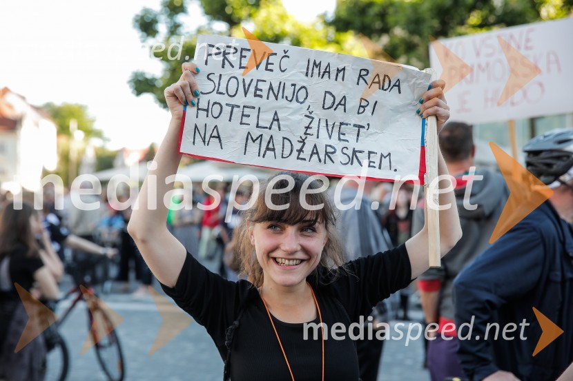  Živa Selan, igralkaPetkov protest tokrat ni potekal na kolesih