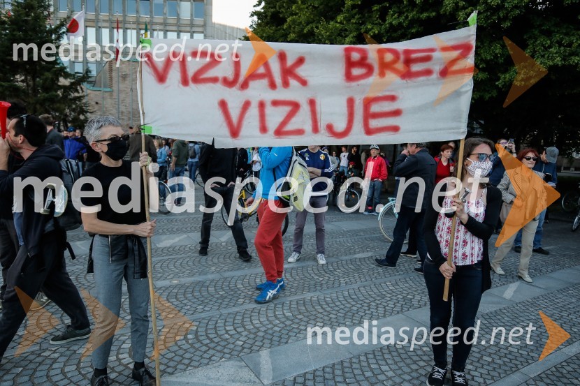 Petkov protest tokrat ni potekal na kolesih