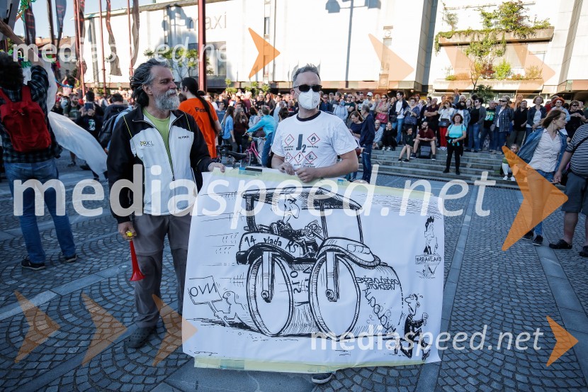 Petkov protest tokrat ni potekal na kolesih