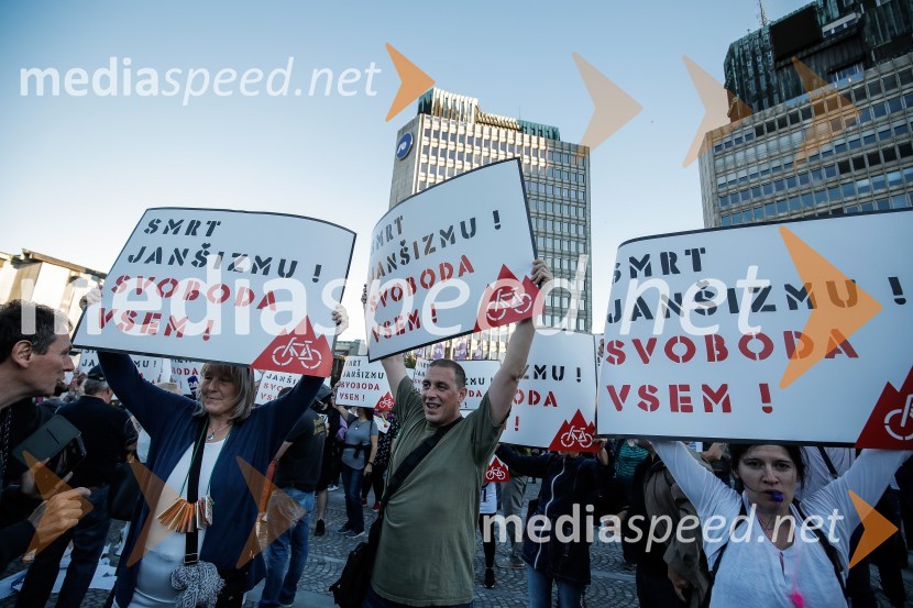 Petkov protest tokrat ni potekal na kolesih