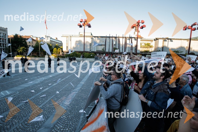 Petkov protest tokrat ni potekal na kolesih