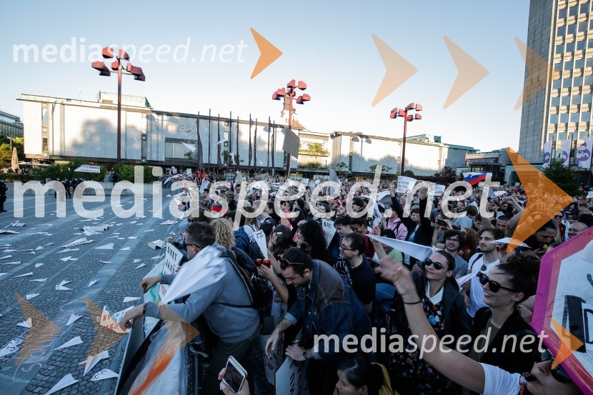 Petkov protest tokrat ni potekal na kolesih