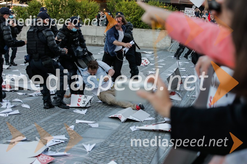 Petkov protest tokrat ni potekal na kolesih