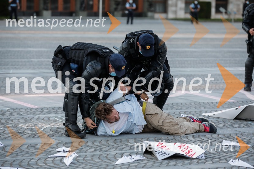 Petkov protest tokrat ni potekal na kolesih