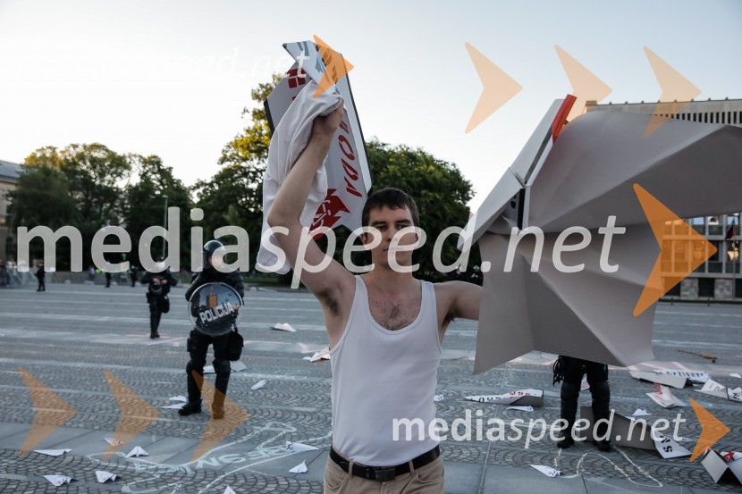 Petkov protest tokrat ni potekal na kolesih