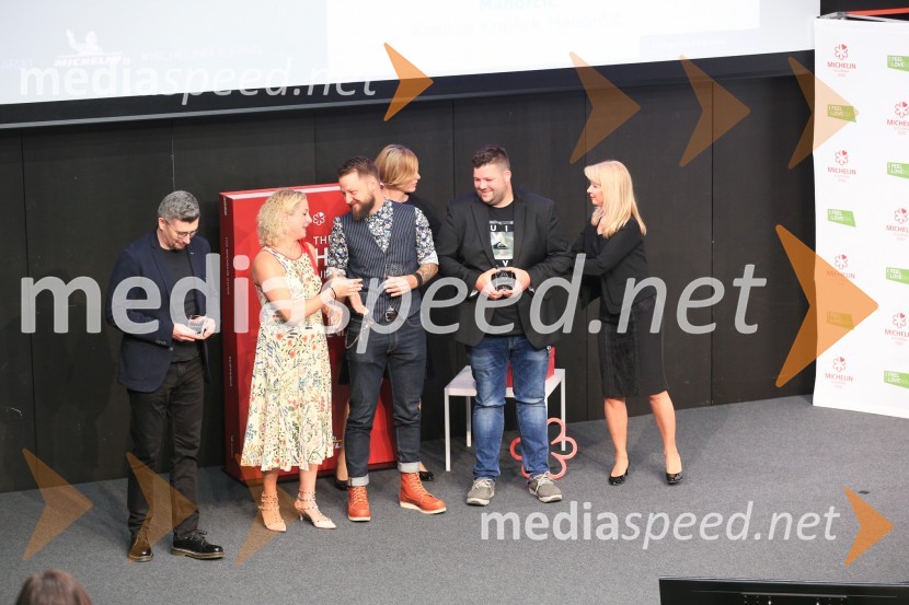  Uroš Gorjanc, predstavnik podjetja Domina Activa d.o.o.;  Ana Roš Stojan, kuharska mojstrica in najboljša chefinja na svetu po izboru akademije The World's 50 Best Restaurants ter direktorica Hiše Franko;  Bine Volčič, kuharski mojster;  Luka Košir, gostišče Grič; mag. Maja Pak Olaj, direktorica, Slovenska turistična organizacijaRazglasitev Michelinovih zvezdic v Sloveniji