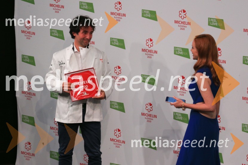  Tomaž Kavčič, kuharski mojster, Pri Lojzetu, Zemono, podpredsednik BASS;  Mojca Mavec, voditeljicaRazglasitev Michelinovih zvezdic v Sloveniji