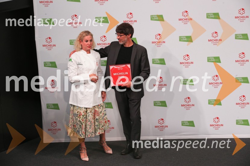  Ana Roš Stojan, kuharska mojstrica in najboljša chefinja na svetu po izboru akademije The World's 50 Best Restaurants ter direktorica Hiše Franko;  Valter Kramar, Hiša FrankoRazglasitev Michelinovih zvezdic v Sloveniji