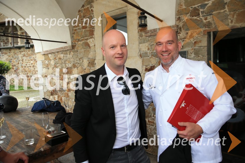  Uroš Fakuč, kuharski mojster, Dam;  Uroš Štefelin, kuharski mojster, Villa PodvinRazglasitev Michelinovih zvezdic v Sloveniji
