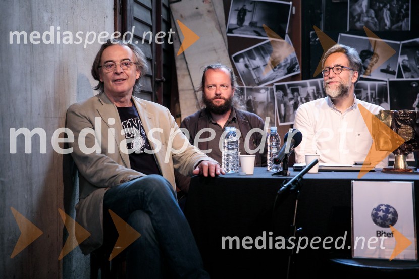   Igor  Samobor, igralec, ravnatelj SNG Drama Ljubljana;  Sebastijan  Horvat, režiser;  Ivan  Medenica, gledališki kritik, umetniški direktor festivala BITEFNovinarska konferenca ob razgrnitvi programa 54. festivala BITEF in podelitvi festivalskih nagrad
