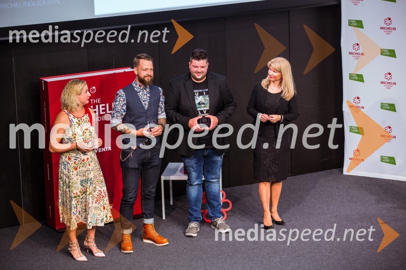  Ana Roš Stojan, kuharska mojstrica in najboljša chefinja na svetu po izboru akademije The World's 50 Best Restaurants ter direktorica Hiše Franko;  Bine Volčič, kuharski mojster;  Luka Košir, gostišče Grič; mag. Maja Pak Olaj, direktorica, Slovenska turistična organizacijaRazglasitev Michelinovih zvezdic v Sloveniji