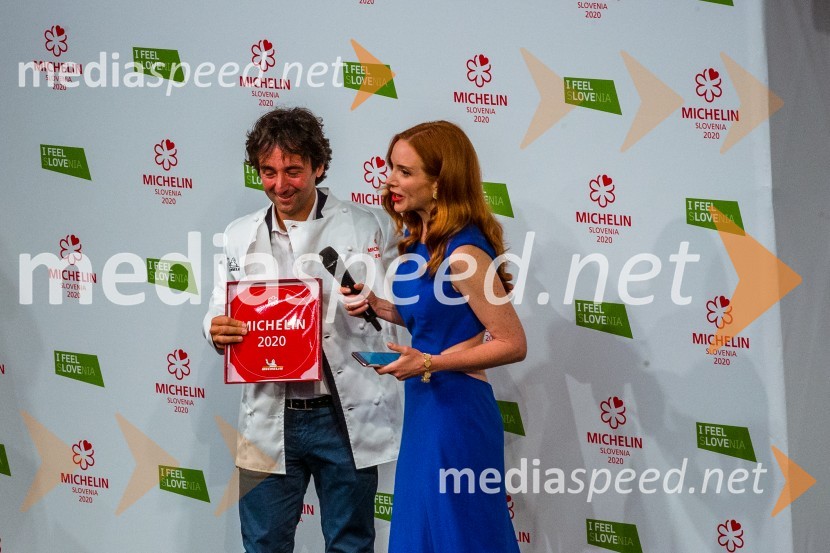  Tomaž Kavčič, kuharski mojster, Pri Lojzetu, Zemono, podpredsednik BASS;  Mojca Mavec, voditeljicaRazglasitev Michelinovih zvezdic v Sloveniji