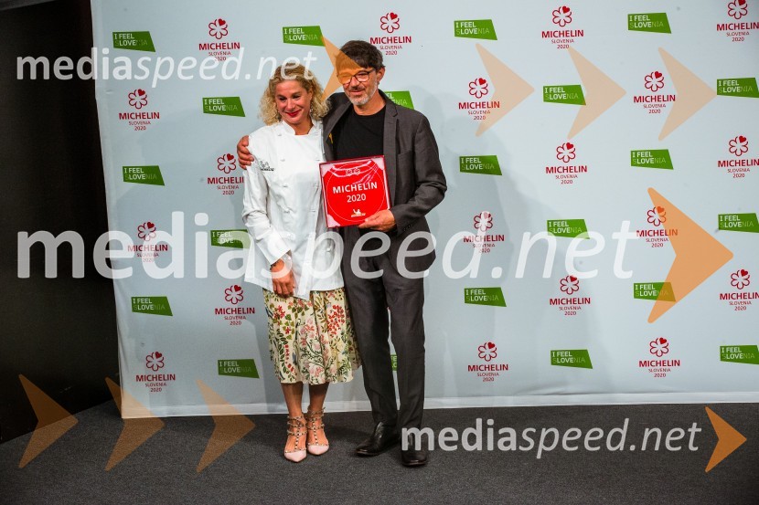  Ana Roš Stojan, kuharska mojstrica in najboljša chefinja na svetu po izboru akademije The World's 50 Best Restaurants ter direktorica Hiše Franko;  Valter Kramar, Hiša FrankoRazglasitev Michelinovih zvezdic v Sloveniji