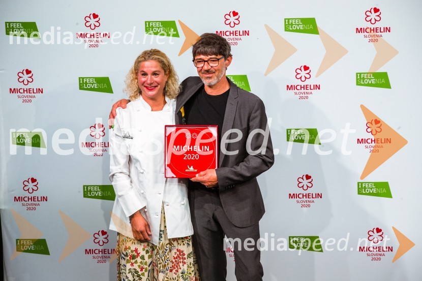  Ana Roš Stojan, kuharska mojstrica in najboljša chefinja na svetu po izboru akademije The World's 50 Best Restaurants ter direktorica Hiše Franko;  Valter Kramar, Hiša FrankoRazglasitev Michelinovih zvezdic v Sloveniji