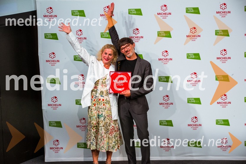  Ana Roš Stojan, kuharska mojstrica in najboljša chefinja na svetu po izboru akademije The World's 50 Best Restaurants ter direktorica Hiše Franko;  Valter Kramar, Hiša FrankoRazglasitev Michelinovih zvezdic v Sloveniji