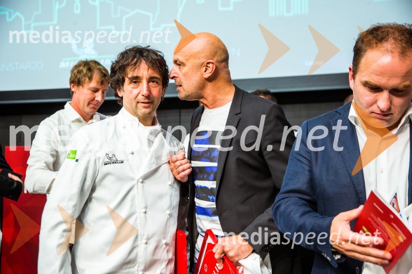  Tomaž Kavčič, kuharski mojster, Pri Lojzetu, Zemono, podpredsednik BASS;  Matjaž Ivanc, podjetnikRazglasitev Michelinovih zvezdic v Sloveniji