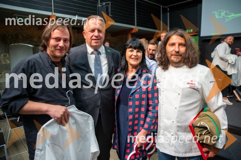  ... ;  Zdravko Počivalšek, minister za gospodarski razvoj in tehnologijo;  ... ;  Gregor Vračko, kuharski mojster, Hiša DenkRazglasitev Michelinovih zvezdic v Sloveniji