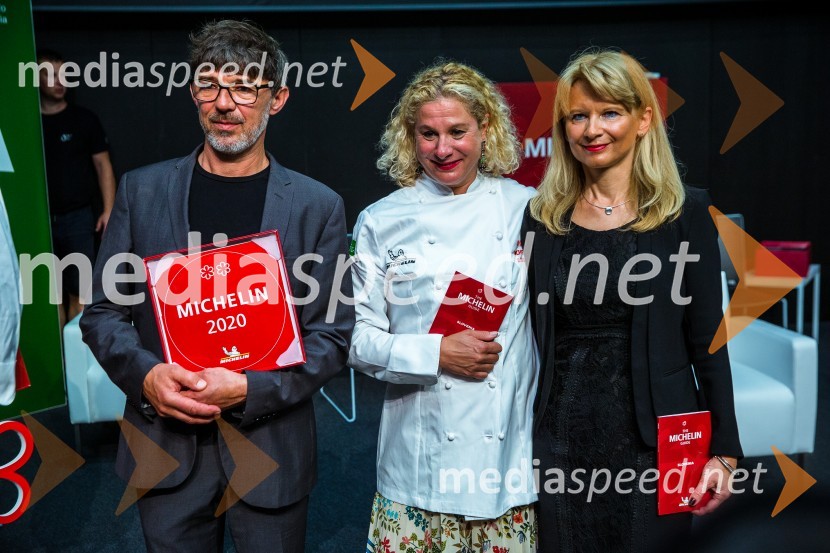  Valter Kramar, Hiša Franko;  Ana Roš Stojan, kuharska mojstrica in najboljša chefinja na svetu po izboru akademije The World's 50 Best Restaurants ter direktorica Hiše Franko; mag. Maja Pak Olaj, direktorica, Slovenska turistična organizacijaRazglasitev Michelinovih zvezdic v Sloveniji