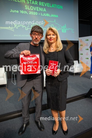  Valter Kramar, Hiša Franko; mag. Maja Pak Olaj, direktorica, Slovenska turistična organizacijaRazglasitev Michelinovih zvezdic v Sloveniji